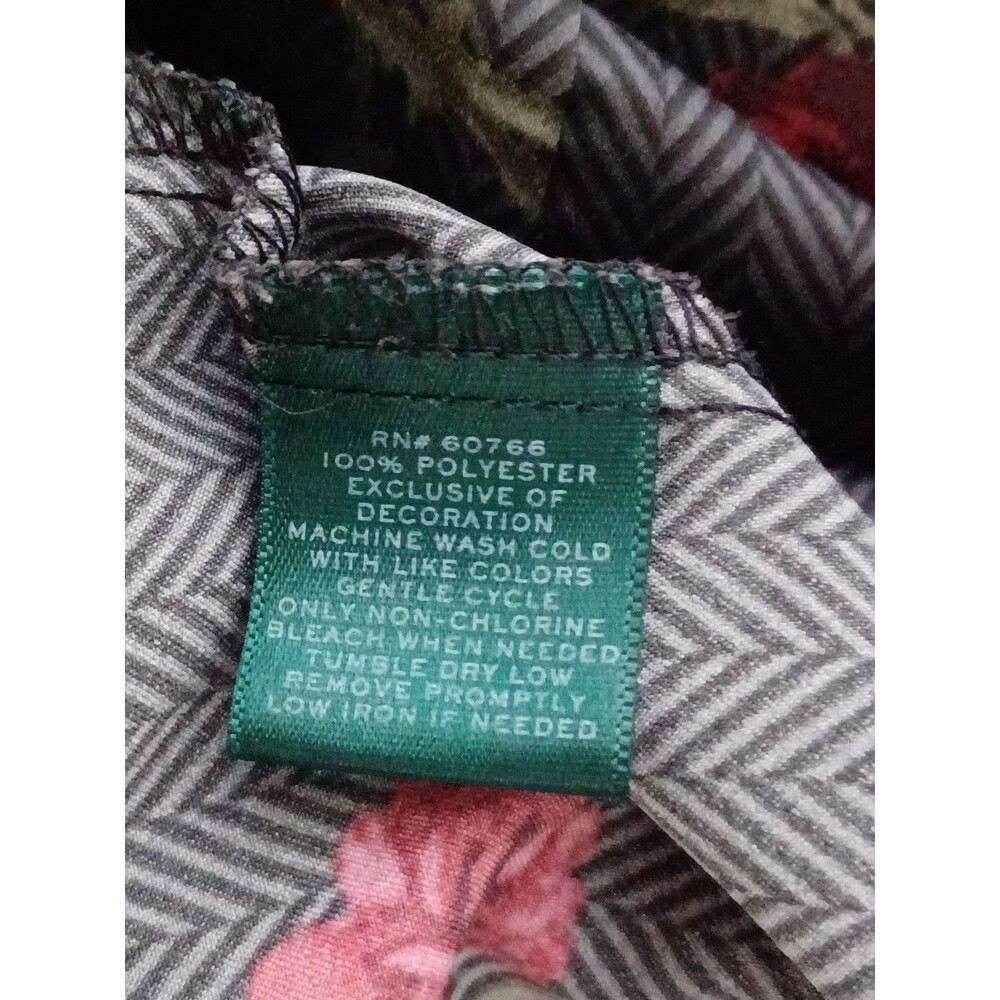 Lauren Ralph Lauren‎ Womens PJ Set Floral Size XS Whimsigoth Dark Vamp Romantic - Picture 10 of 10